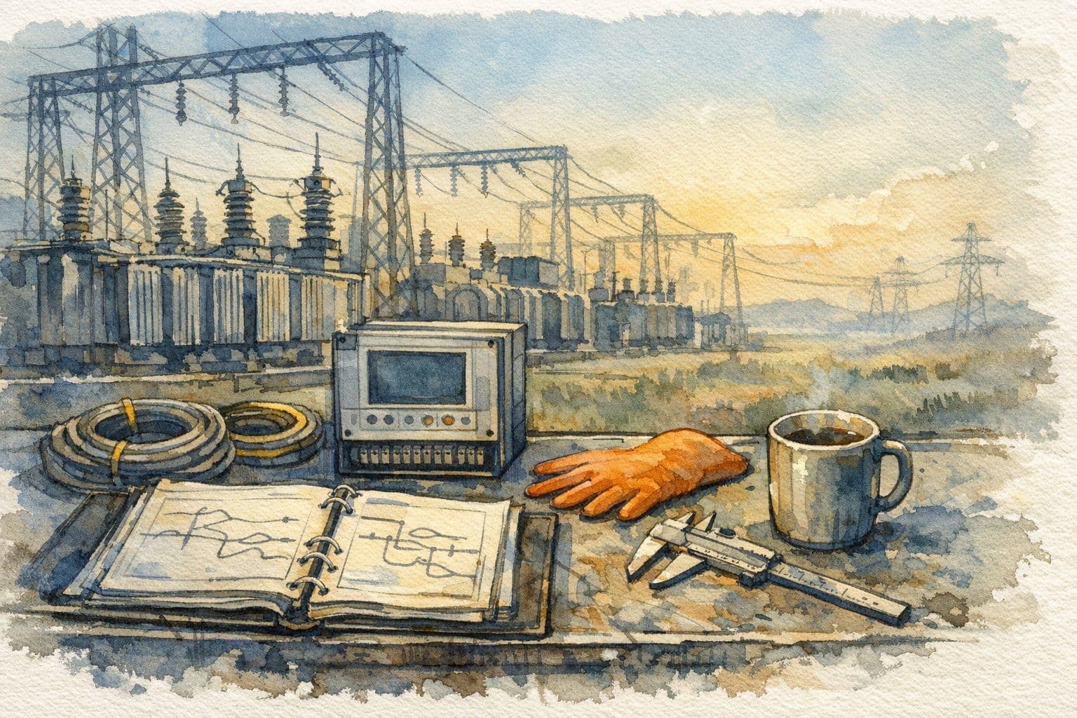Модернизация электрических подстанций — иллюстрация