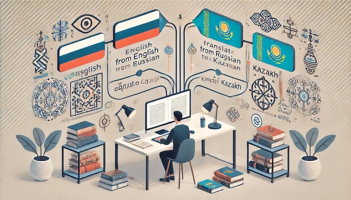 Чем отличается перевод текста с английского на русский и казахский?